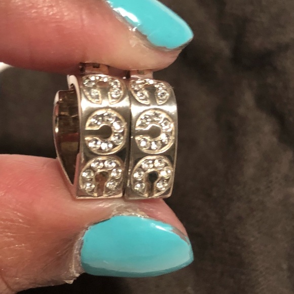 100% Authentic Sterling Silver COACH Earrings RARE - Picture 2 of 6